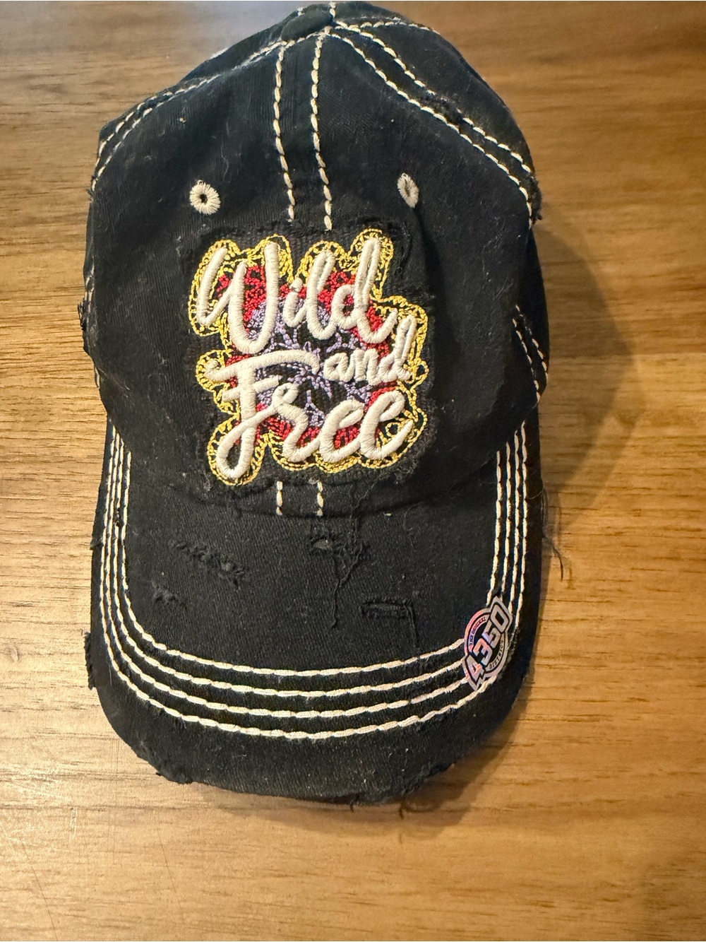 District Black Embroidered "Wild and Free" Cap